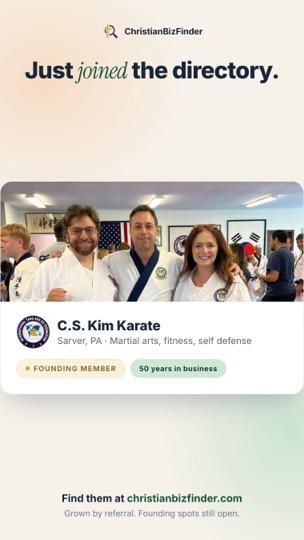 The social post we published announcing C.S. Kim Karate joined the directory.